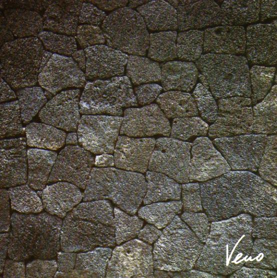 Wall of volcanic stones